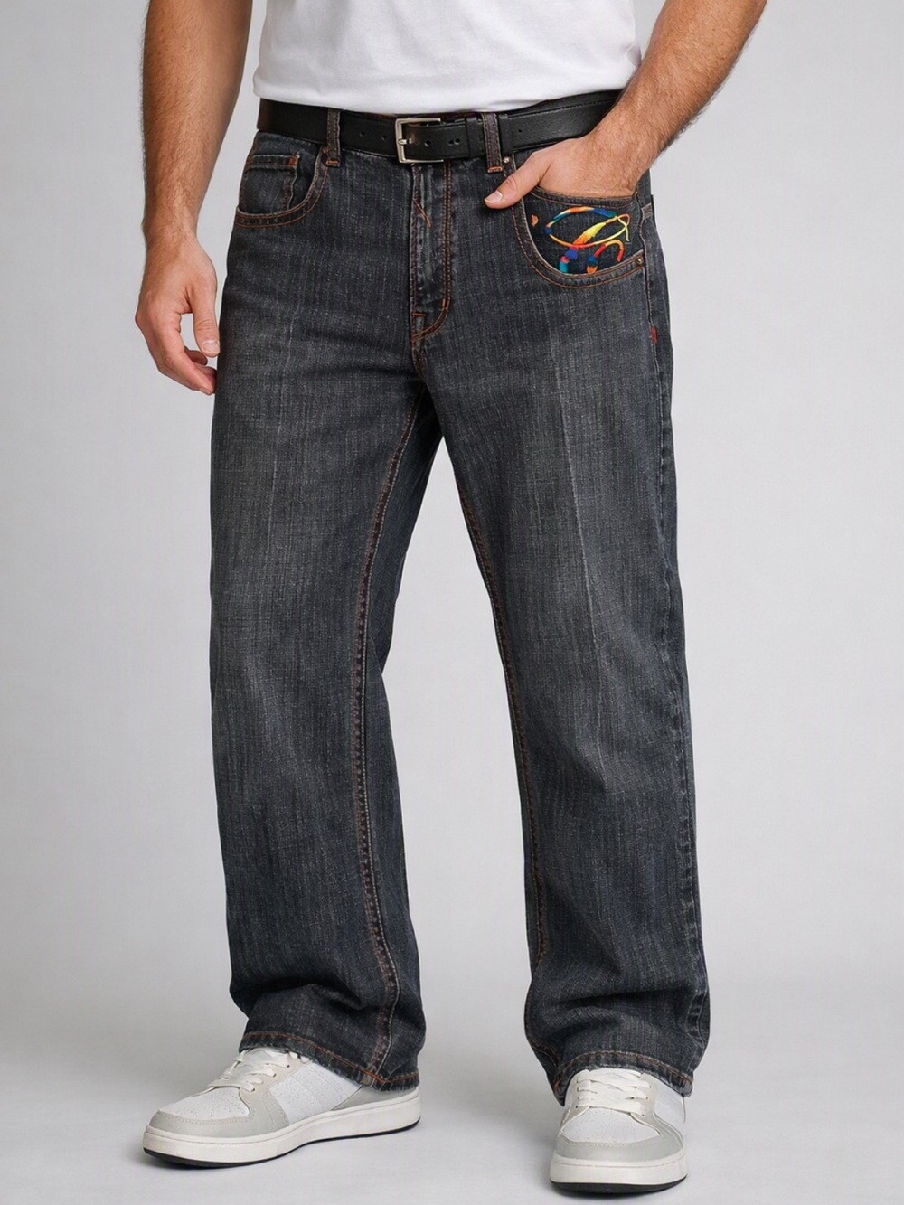 Vintage Y2K Embroidered Jeans Russo Imperious Delf Type 39 x 31